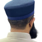 Premium Prayer Islamic Namaz Topi Blue Color In Mesh Fabric