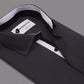 Gray Casual Shirt with Contrast Placket