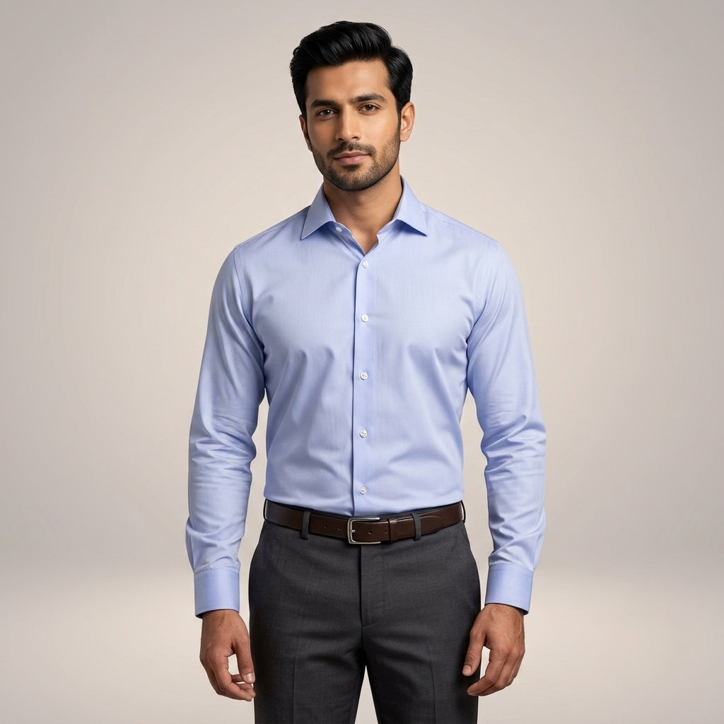 Ice Blue Formal Shirt for Men