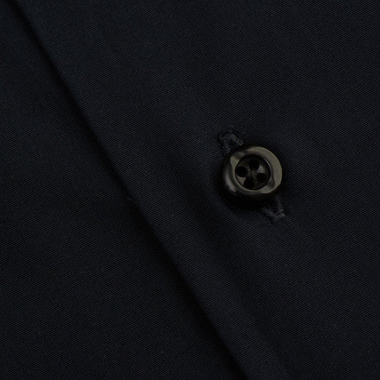 Midnight Navy Blue Formal Shirt with White & Red Contrast Placket