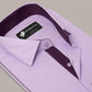 Light Purple Formal Shirt with Inlay Contrast