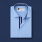 Sky Blue Navy Contrast Formal Shirt