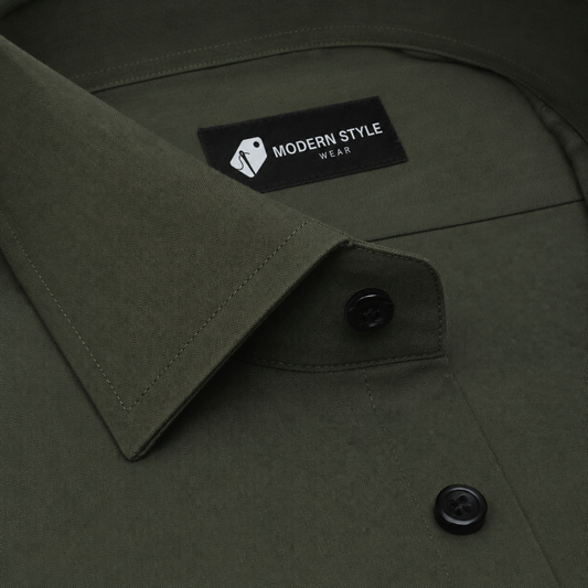Aspen Seaweed Green Formal Shirt for Men